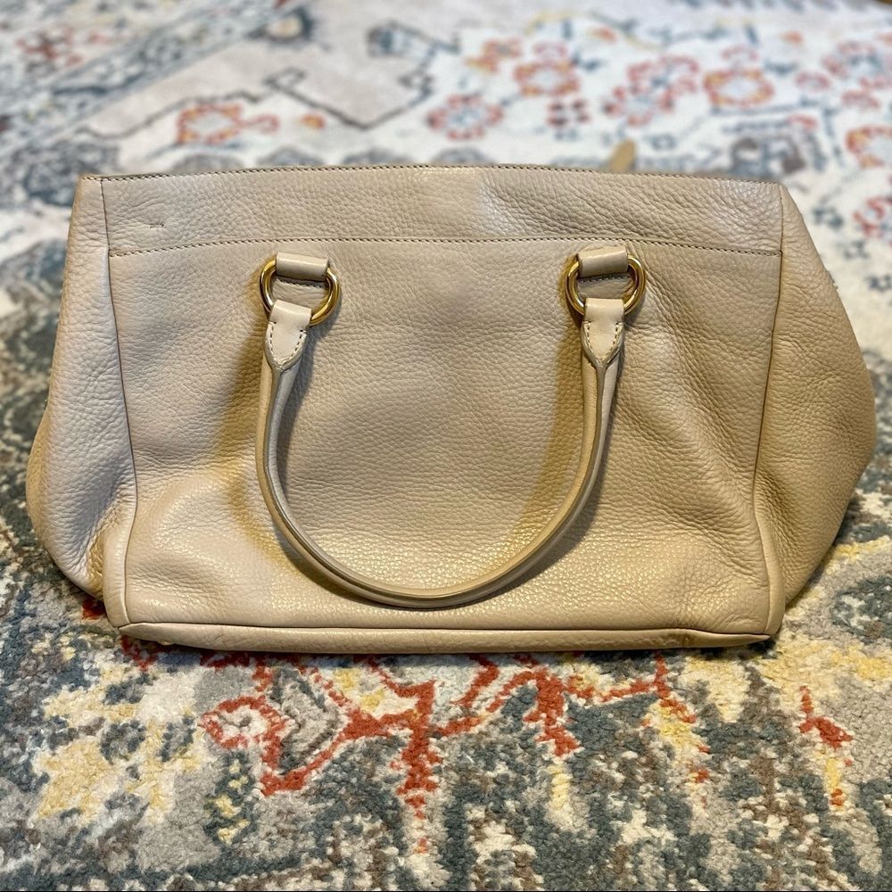 Prada Cream Beige Vitello Daino Leather Tote Bag - Picture 4 of 7